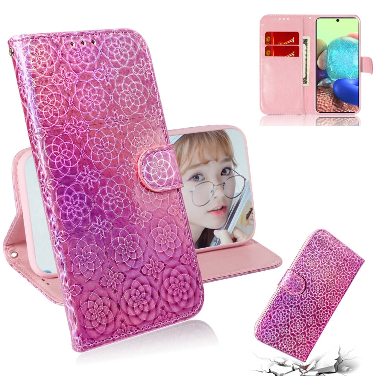 For Samsung Galaxy A71 5G Solid Color Colorful Magnetic Buckle Horizontal Flip PU Leather Case with Holder & Card Slots & Wallet & Lanyard