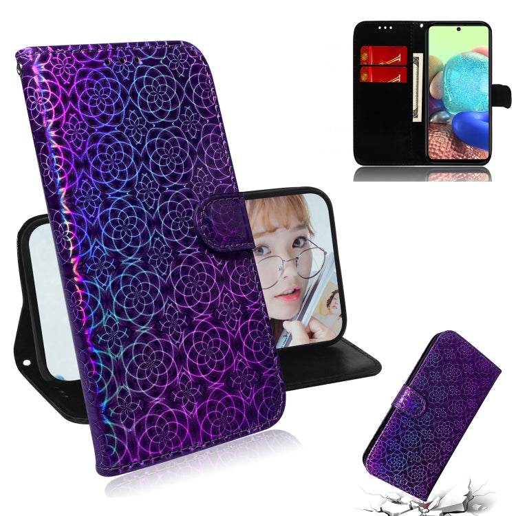 For Samsung Galaxy A71 5G Solid Color Colorful Magnetic Buckle Horizontal Flip PU Leather Case with Holder & Card Slots & Wallet & Lanyard