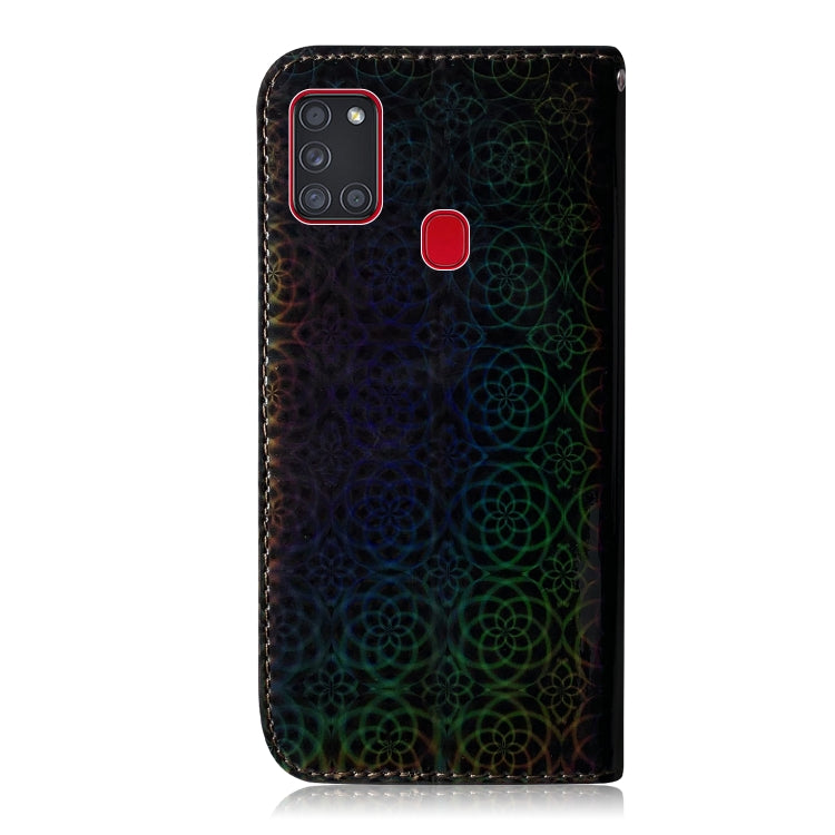 For Samsung Galaxy A21s Solid Color Colorful Magnetic Buckle Horizontal Flip PU Leather Case with Holder & Card Slots & Wallet & Lanyard