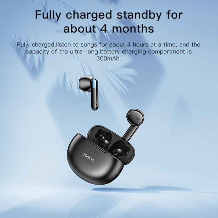 Yesido TWS12 TWS True Wireless Bluetooth Noise Reduction Earphone(Black)