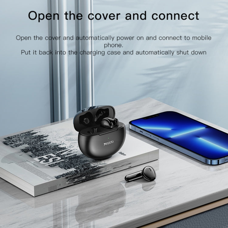 Yesido TWS12 TWS True Wireless Bluetooth Noise Reduction Earphone(Black)