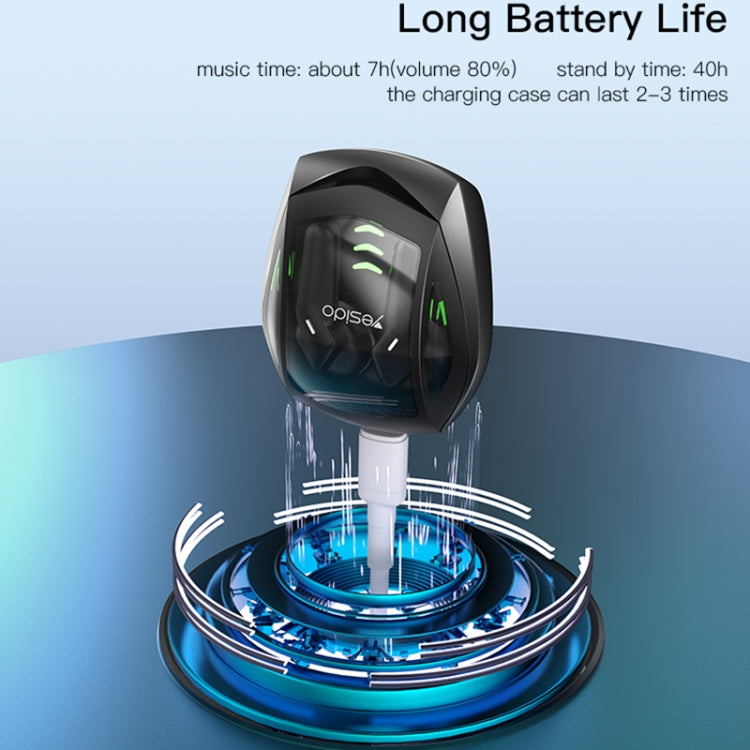 Yesido TWS14 Gaming Wireless Bluetooth Earphone(Black)