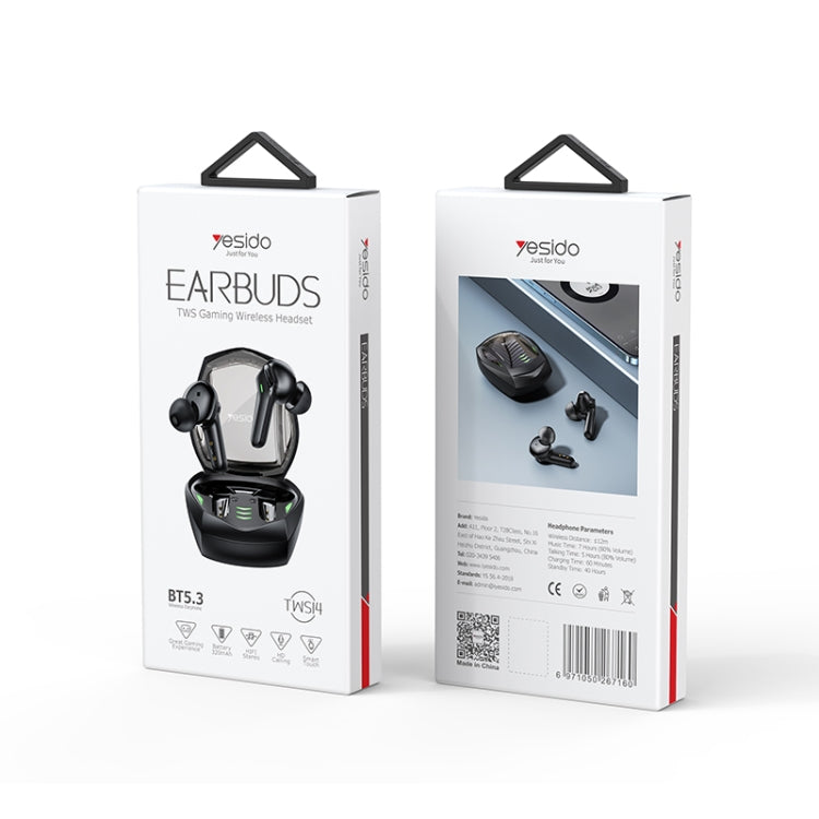 Yesido TWS14 Gaming Wireless Bluetooth Earphone(Black)