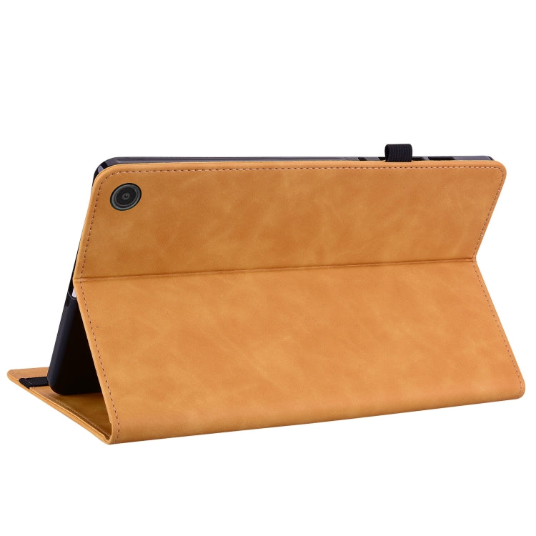 For Amazon Fire Max 11 Skin Feel Solid Color Zipper Leather Tablet Case