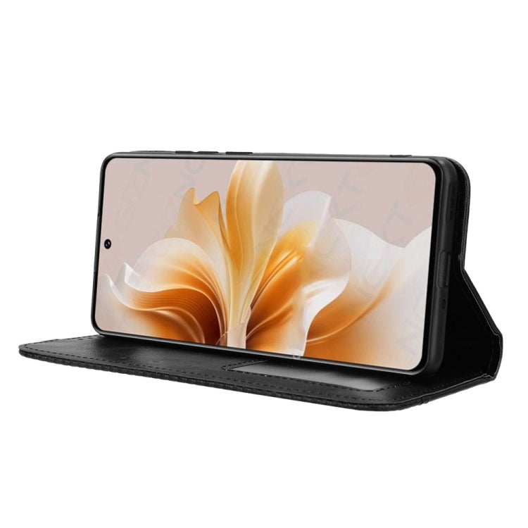 For OPPO A3 Pro 5G Magnetic Buckle Retro Texture Leather Phone Case