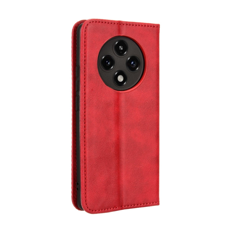 For OPPO A3 Pro 5G Magnetic Buckle Retro Texture Leather Phone Case