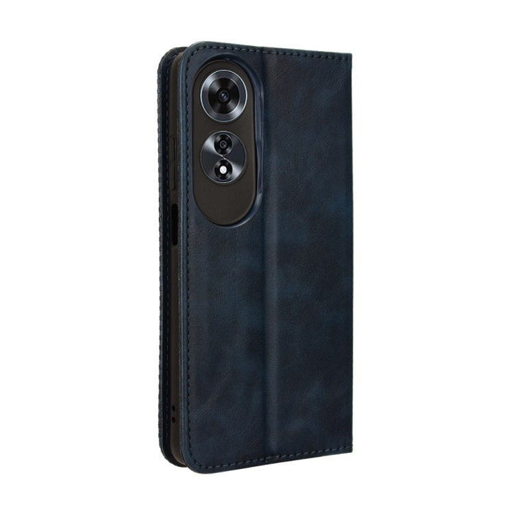 For OPPO A60 4G Magnetic Buckle Retro Texture Leather Phone Case