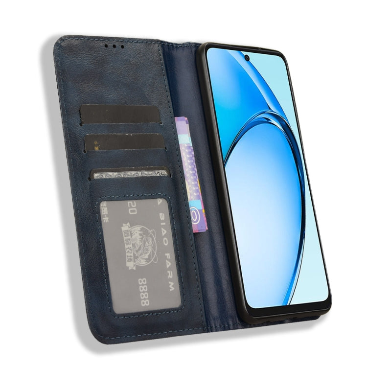 For OPPO A60 4G Magnetic Buckle Retro Texture Leather Phone Case
