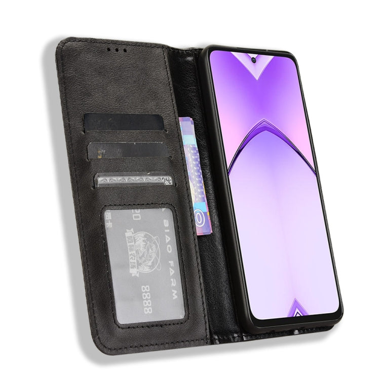 For OPPO A3 Pro 5G Global Magnetic Buckle Retro Texture Leather Phone Case