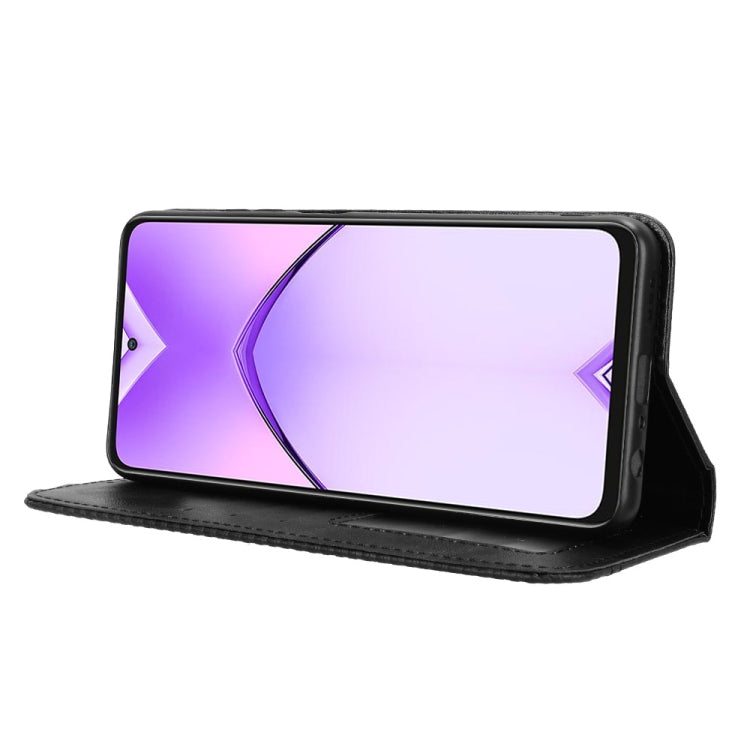 For OPPO A3 Pro 5G Global Magnetic Buckle Retro Texture Leather Phone Case