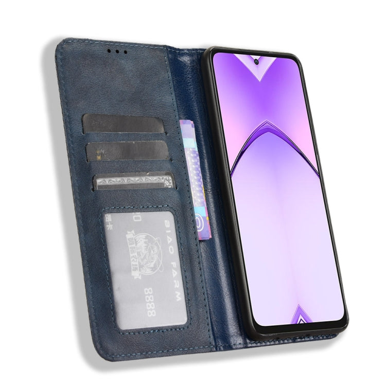 For OPPO A3 Pro 5G Global Magnetic Buckle Retro Texture Leather Phone Case