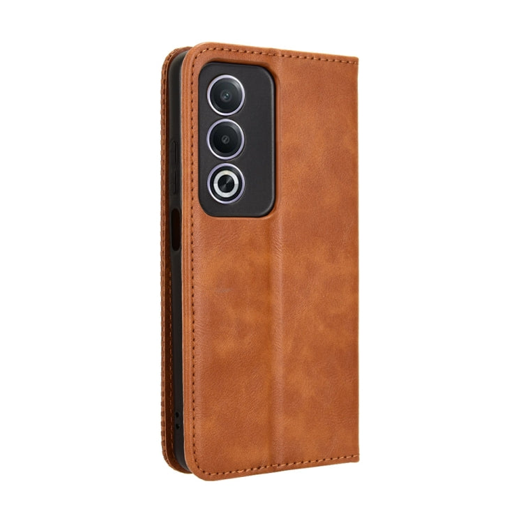 For OPPO A3 Pro 5G Global Magnetic Buckle Retro Texture Leather Phone Case