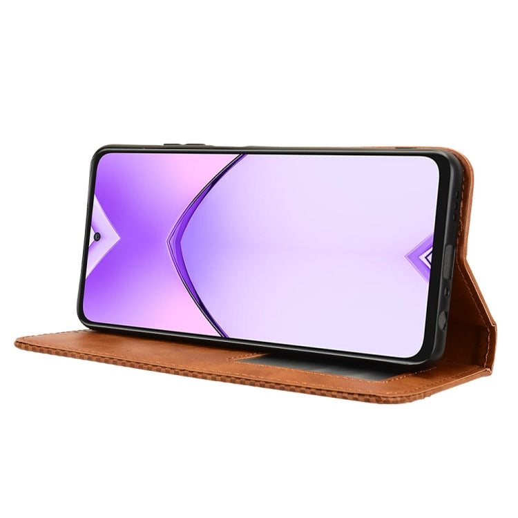 For OPPO A3 Pro 5G Global Magnetic Buckle Retro Texture Leather Phone Case