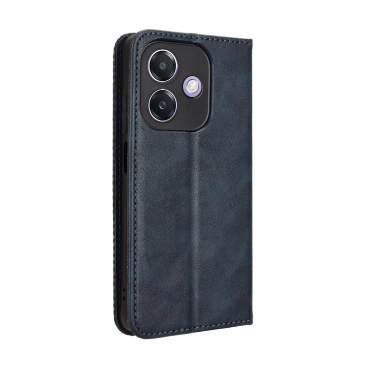 For OPPO A3x 5G India Magnetic Buckle Retro Texture Leather Phone Case