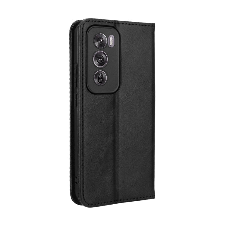 For OPPO Reno12 5G Global Magnetic Buckle Retro Texture Leather Phone Case