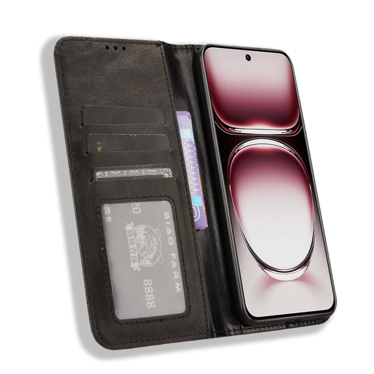 For OPPO Reno12 5G Global Magnetic Buckle Retro Texture Leather Phone Case