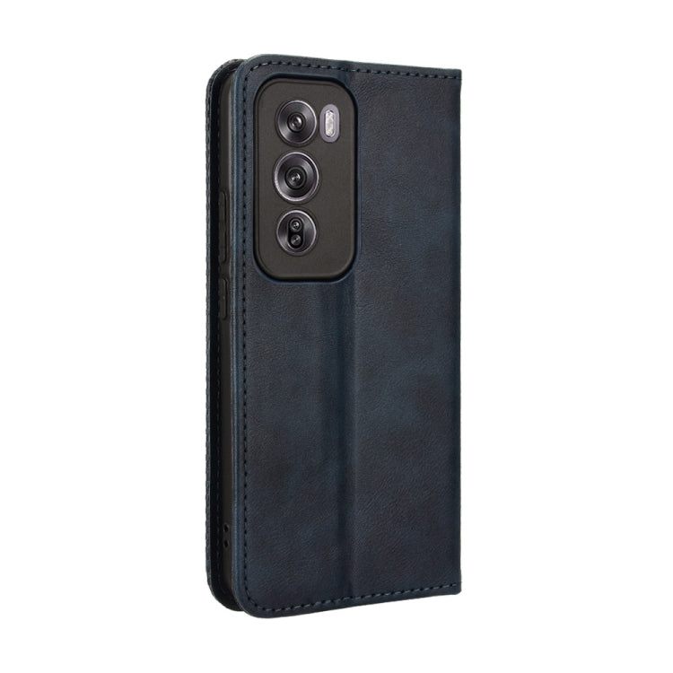 For OPPO Reno12 5G Global Magnetic Buckle Retro Texture Leather Phone Case