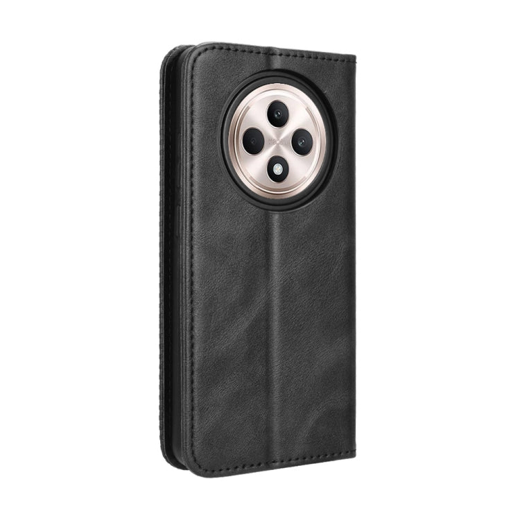 For OPPO Reno12 F 5G Magnetic Buckle Retro Texture Leather Phone Case