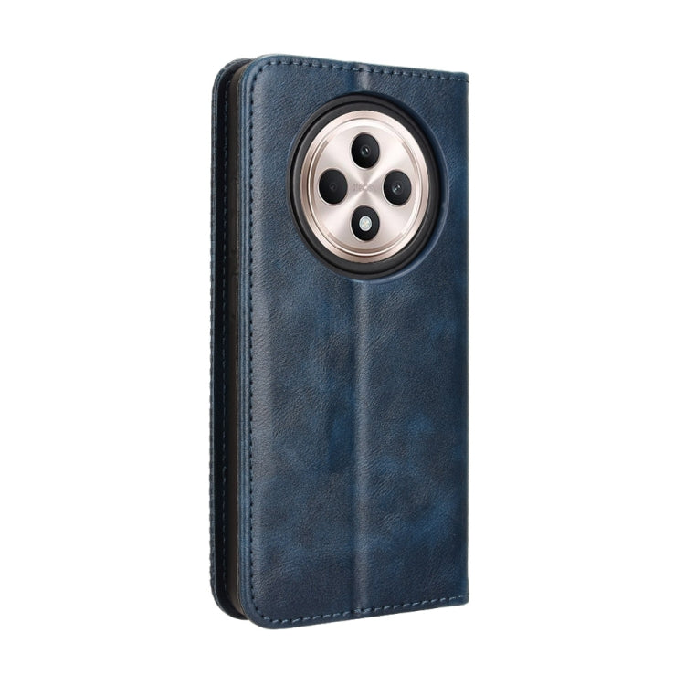 For OPPO Reno12 F 5G Magnetic Buckle Retro Texture Leather Phone Case