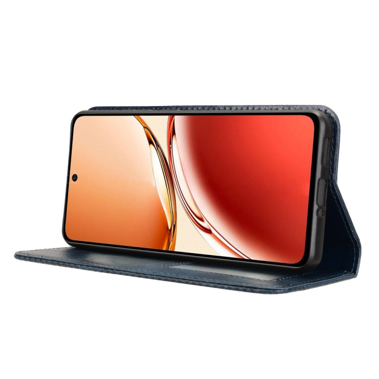 For OPPO Reno12 F 5G Magnetic Buckle Retro Texture Leather Phone Case