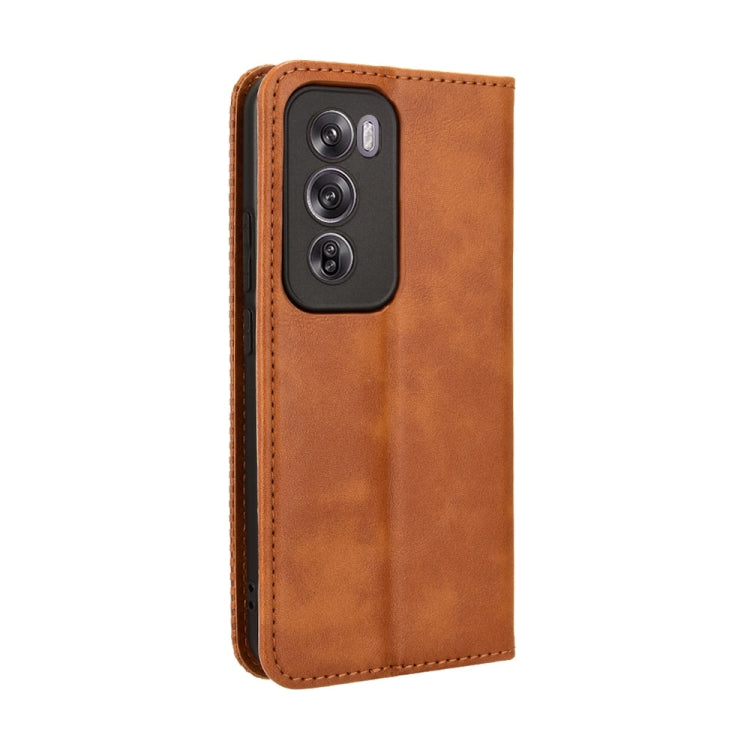 For OPPO Reno12 Pro 5G Global Magnetic Buckle Retro Texture Leather Phone Case