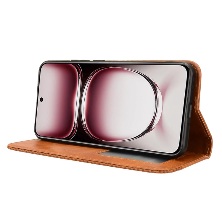For OPPO Reno12 Pro 5G Global Magnetic Buckle Retro Texture Leather Phone Case