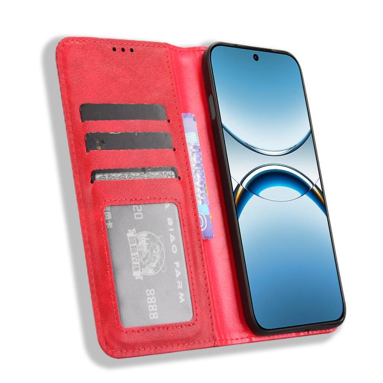 For OPPO Find X8 Magnetic Buckle Retro Texture Leather Phone Case