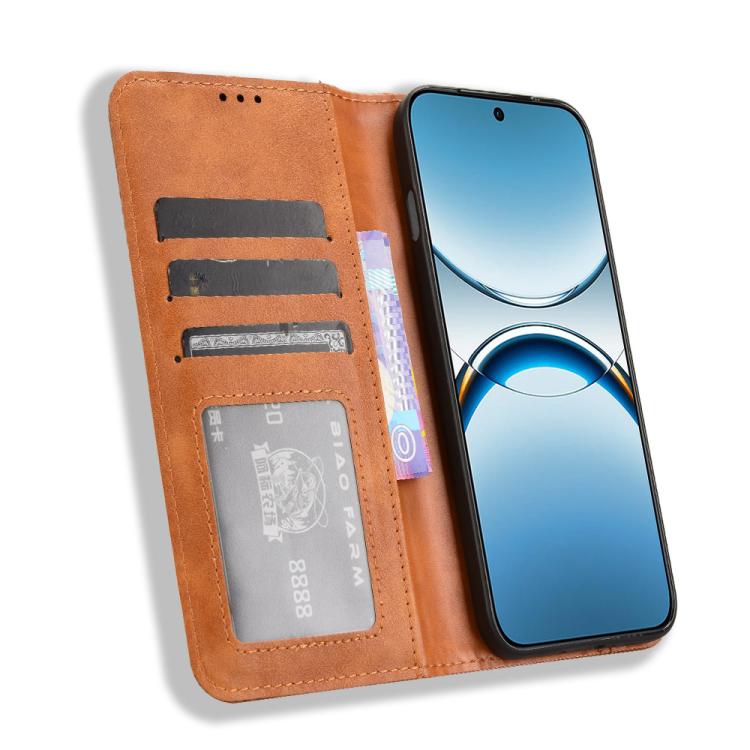 For OPPO Find X8 Magnetic Buckle Retro Texture Leather Phone Case