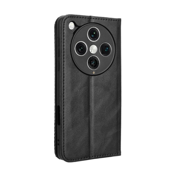 For OPPO Find X8 Pro Magnetic Buckle Retro Texture Leather Phone Case