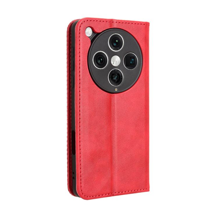 For OPPO Find X8 Pro Magnetic Buckle Retro Texture Leather Phone Case