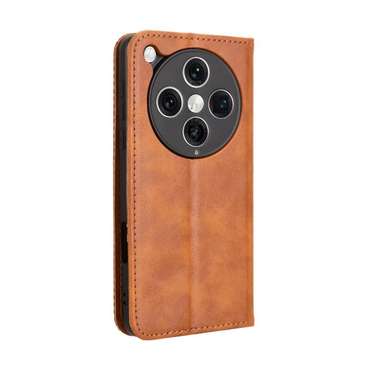 For OPPO Find X8 Pro Magnetic Buckle Retro Texture Leather Phone Case