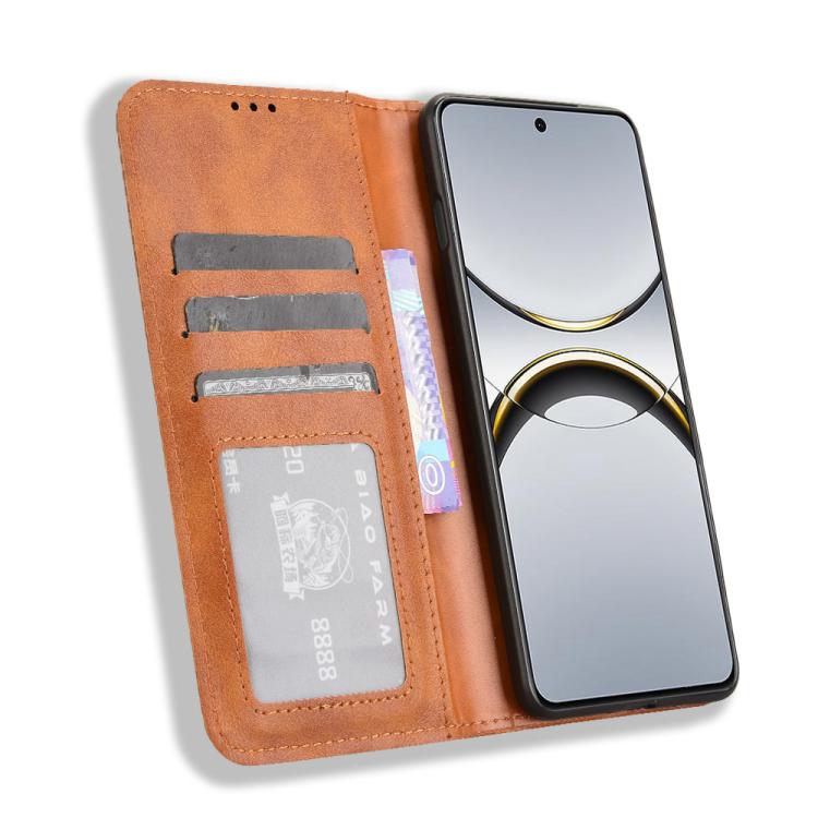 For OPPO Find X8 Pro Magnetic Buckle Retro Texture Leather Phone Case