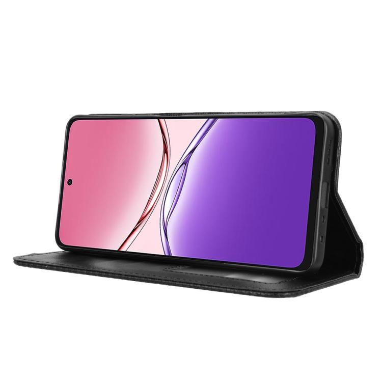 For OPPO A5 Pro Global Magnetic Buckle Retro Texture Leather Phone Case