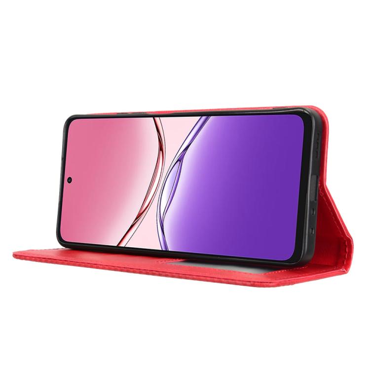 For OPPO A5 Pro Global Magnetic Buckle Retro Texture Leather Phone Case