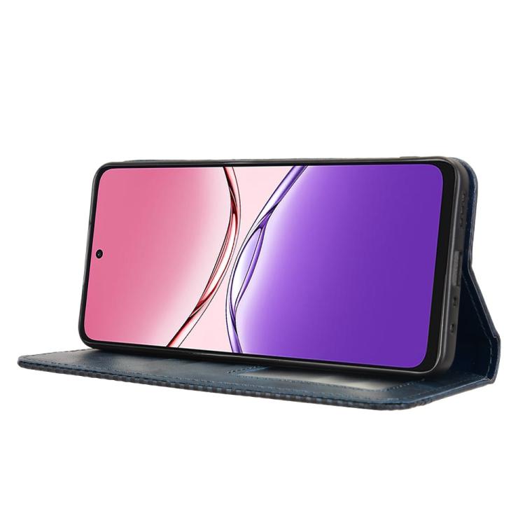 For OPPO A5 Pro Global Magnetic Buckle Retro Texture Leather Phone Case