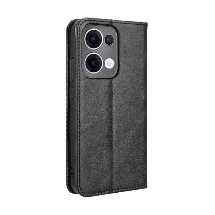 For OPPO Reno13 5G Global Magnetic Buckle Retro Texture Leather Phone Case