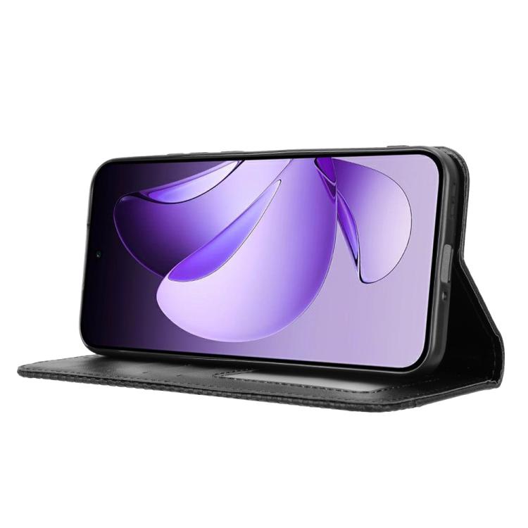 For OPPO Reno13 5G Global Magnetic Buckle Retro Texture Leather Phone Case