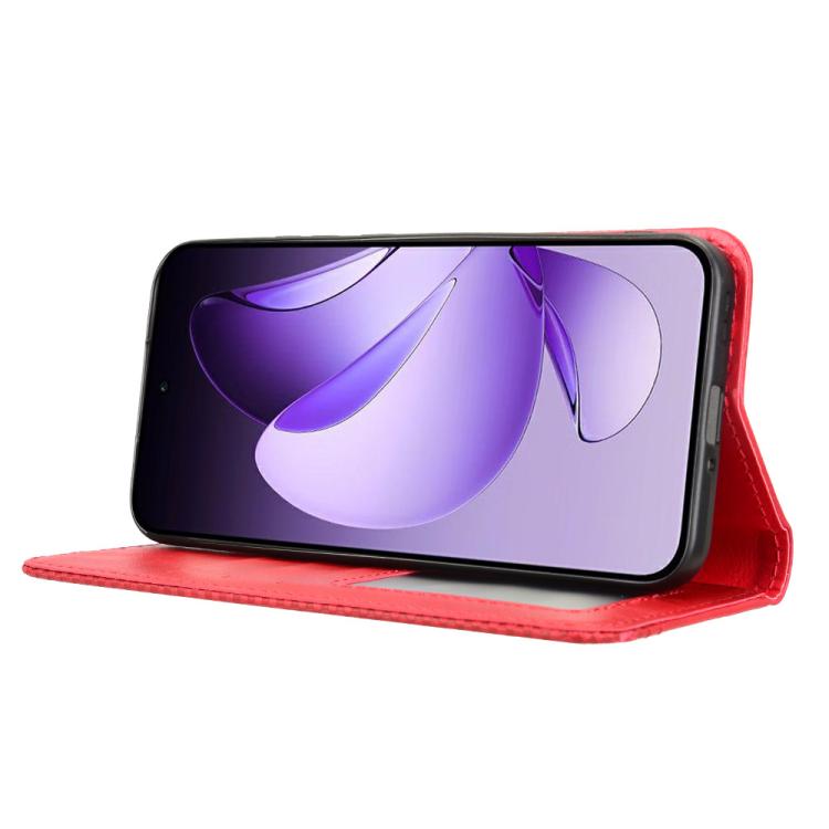 For OPPO Reno13 5G Global Magnetic Buckle Retro Texture Leather Phone Case