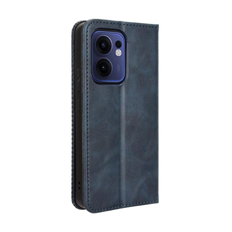 For OPPO Reno13 F 4G / 5G Magnetic Buckle Retro Texture Leather Phone Case