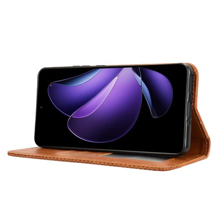 For OPPO Reno13 F 4G / 5G Magnetic Buckle Retro Texture Leather Phone Case
