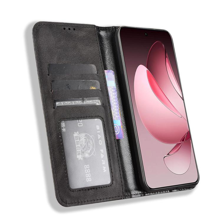 For OPPO Reno13 Pro 5G Global Magnetic Buckle Retro Texture Leather Phone Case