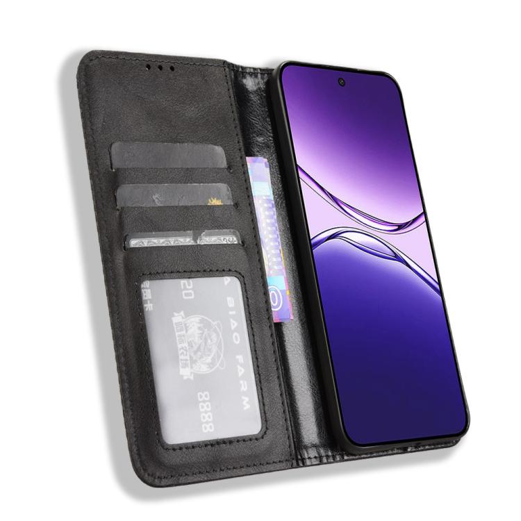 For OPPO F29 5G Global Magnetic Buckle Retro Texture Leather Phone Case
