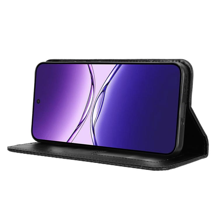 For OPPO F29 5G Global Magnetic Buckle Retro Texture Leather Phone Case