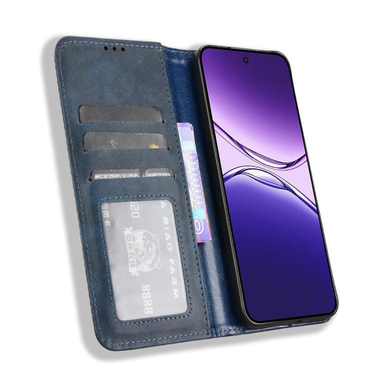 For OPPO F29 5G Global Magnetic Buckle Retro Texture Leather Phone Case
