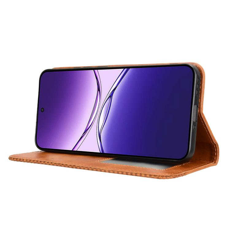 For OPPO F29 5G Global Magnetic Buckle Retro Texture Leather Phone Case