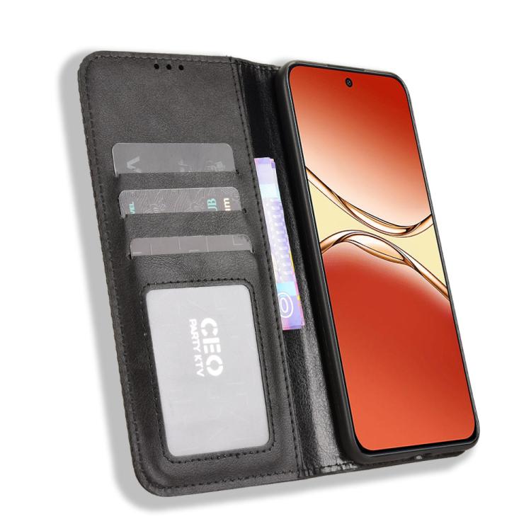 For OPPO F29 Pro 5G Magnetic Buckle Retro Texture Leather Phone Case