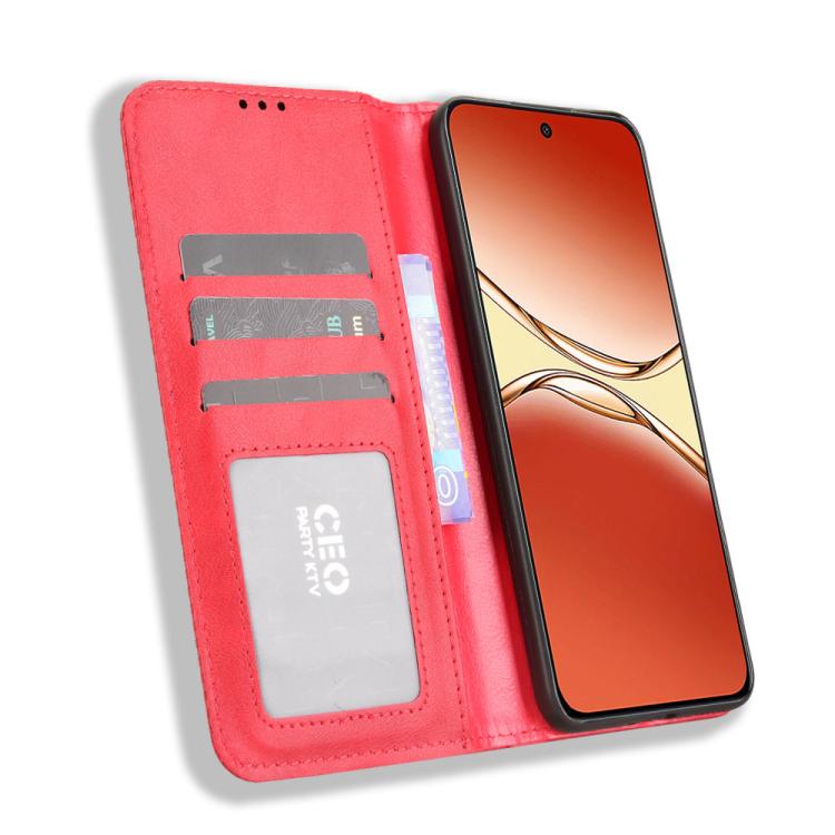 For OPPO F29 Pro 5G Magnetic Buckle Retro Texture Leather Phone Case