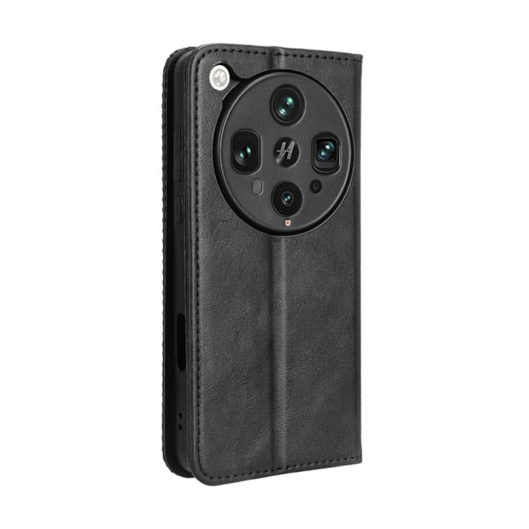 For OPPO Find X8 Ultra 5G Magnetic Buckle Retro Texture Leather Phone Case