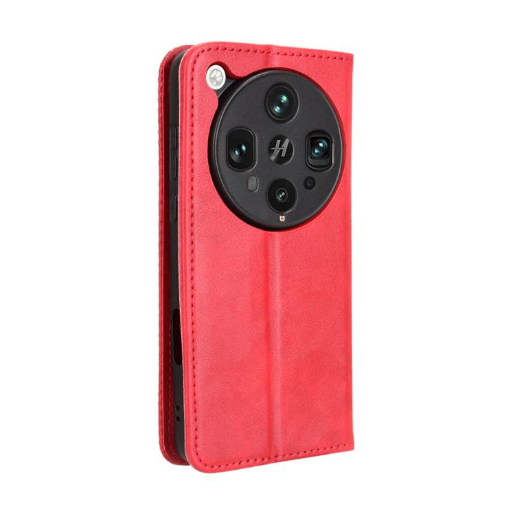 For OPPO Find X8 Ultra 5G Magnetic Buckle Retro Texture Leather Phone Case