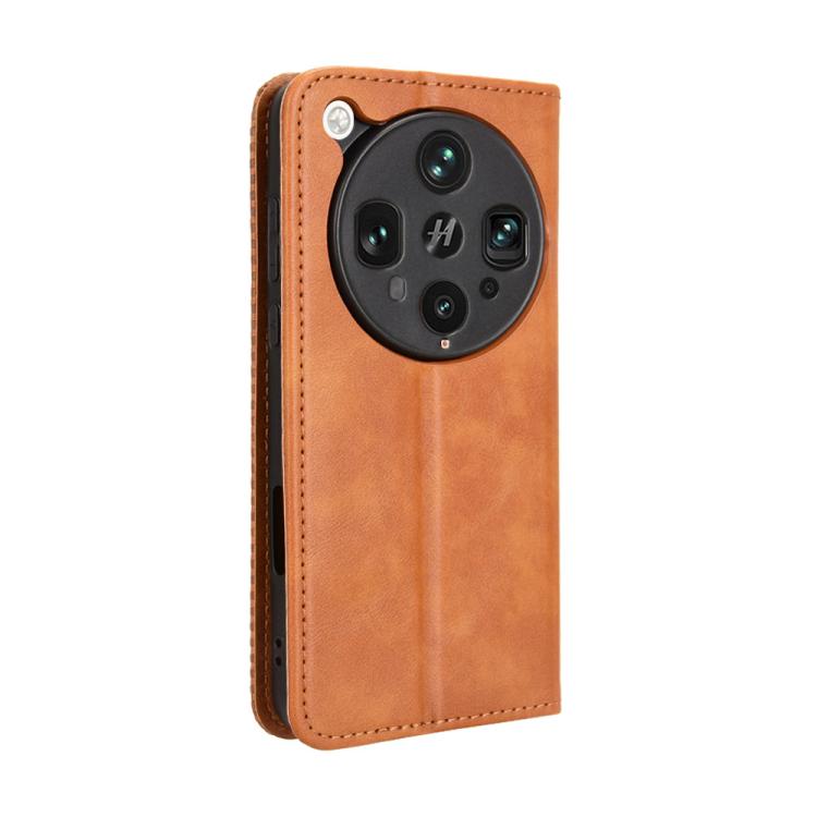 For OPPO Find X8 Ultra 5G Magnetic Buckle Retro Texture Leather Phone Case